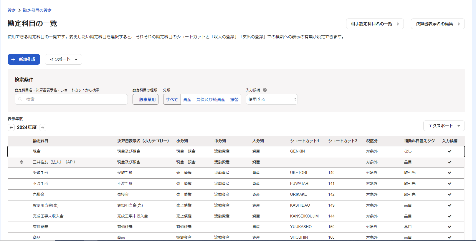 4-2.勘定科目の一覧